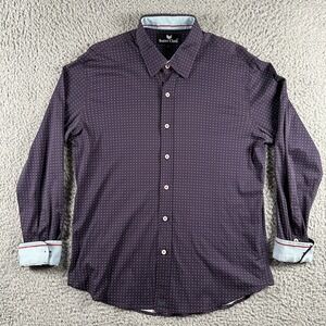 Buttercloth Shirt Men's Large Polka Dot Button Up Regular Fit Abstract Flip Cuff